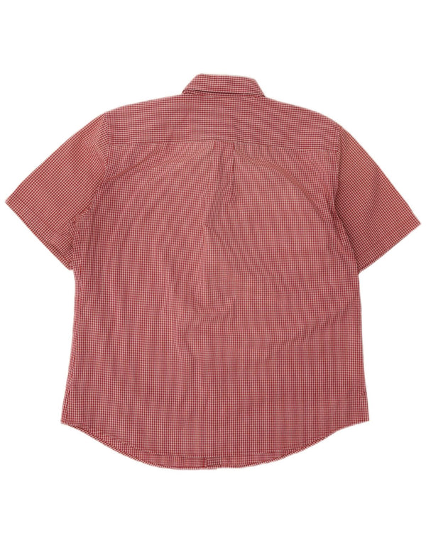 Dockers Chemise à manches courtes pour hommes, coupe régulière, taille 16 1/2, grand coton rouge