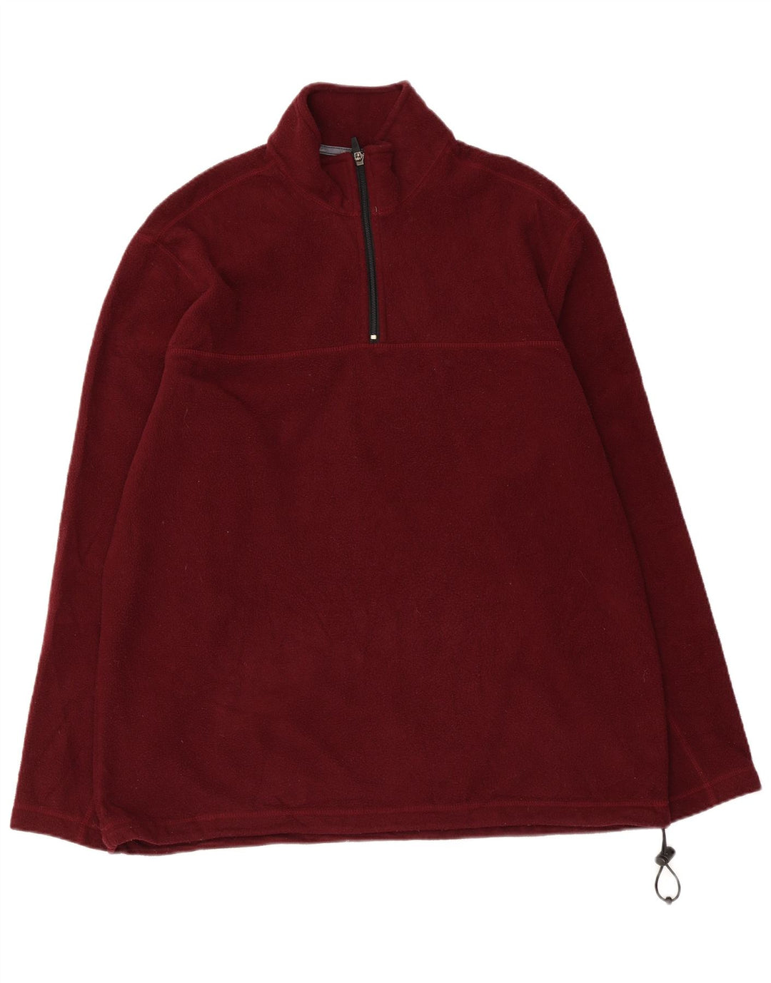 Eddie Bauer Pull polaire à col zippé pour homme Grand polyester marron