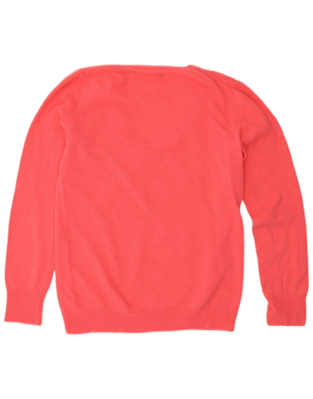 Benetton Pull col V pour femme UK 12 Rose moyen