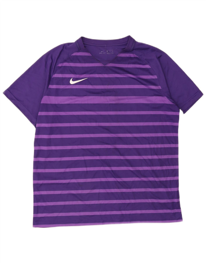 Nike T-shirt Dri Fit pour homme en polyester rayé violet 2XL