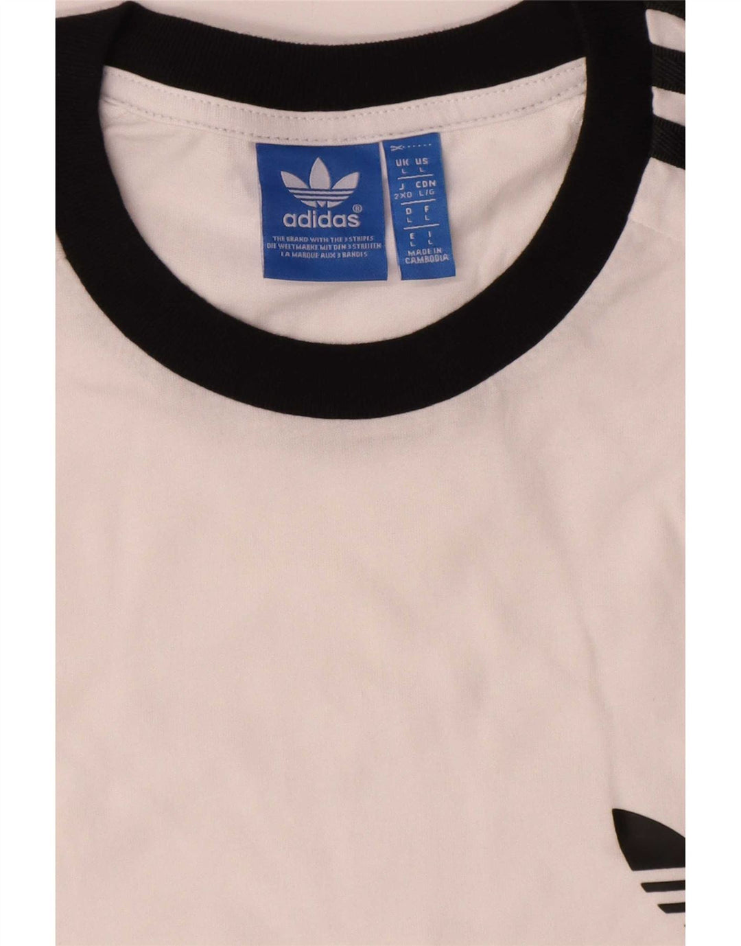 Adidas T-Shirt Homme Haut Grand Coton Blanc