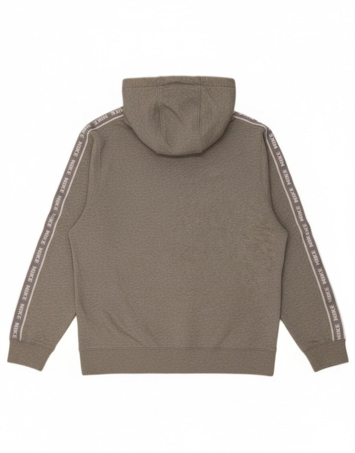 Nike Pull à capuche graphique en coton moucheté gris moyen pour homme