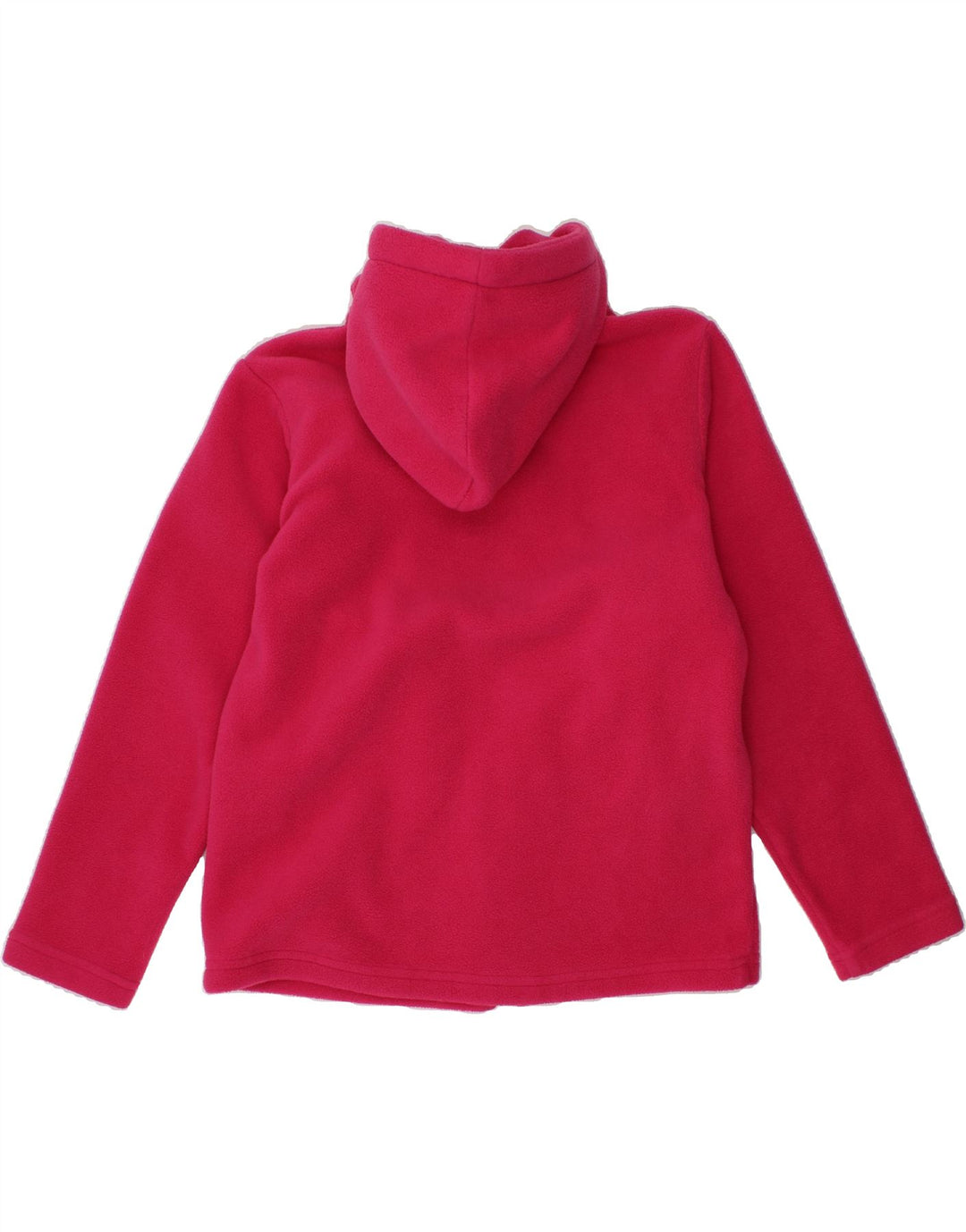 BRUGI Girls Hooded Fleece Jacket 7-8 Years Pink Polyester Vintage Brugi and Second-Hand Brugi from Messina Hembry 