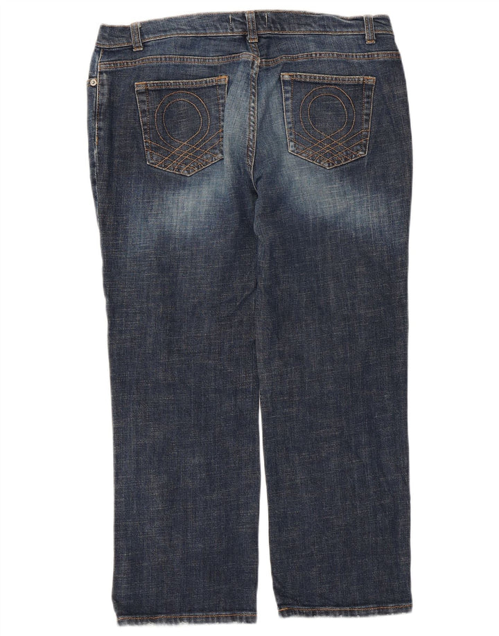 Benetton Jean Court W34 L25 Femme Bleu