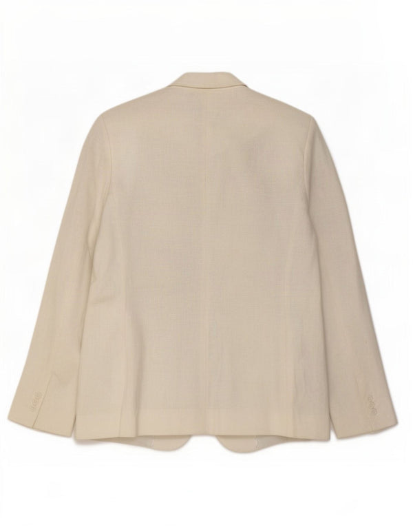Marks & Spencer Veste blazer à 1 bouton pour femme UK 14 Large Blanc