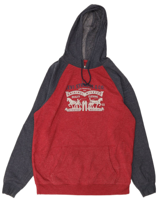 Levi's Pull à Capuche Graphic Standard Fit Homme Rouge Colorblock