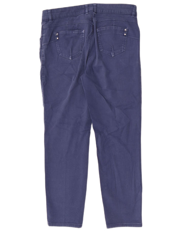 LUISA SPAGNOLI Pantalon décontracté droit pour femme IT 46 Large W34 L28 Bleu
