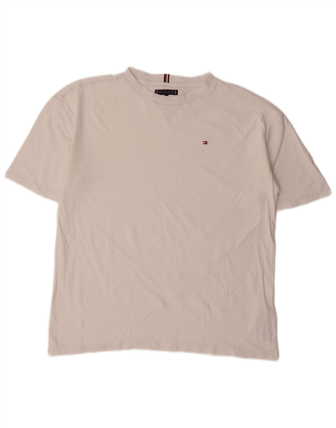 TOMMY HILFIGER T-Shirt Garçon 15-16 ans Blanc Cassé Coton