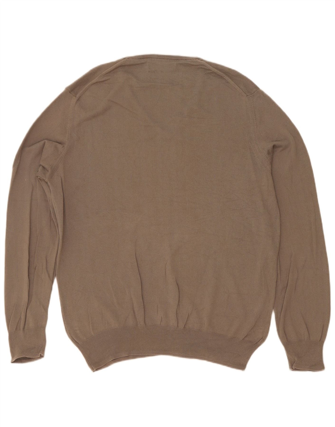 Zara Pull Col V Homme Gris Moyen
