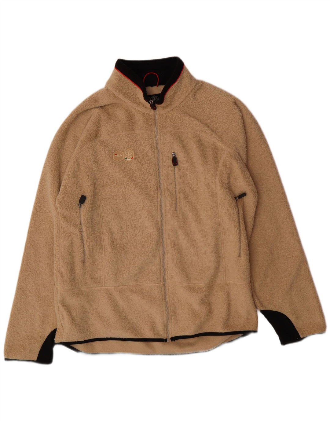 FILA Veste Polaire Homme UK 44 2XL Beige Polyester