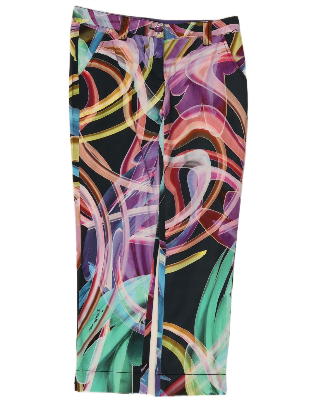 Roccobarocco Pantalon Capri Chino Femme IT 40 Small W32 L27 Multicolore