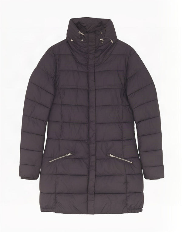 Massimo Dutti Manteau rembourré pour femme UK 10 Small Bleu marine Polyester