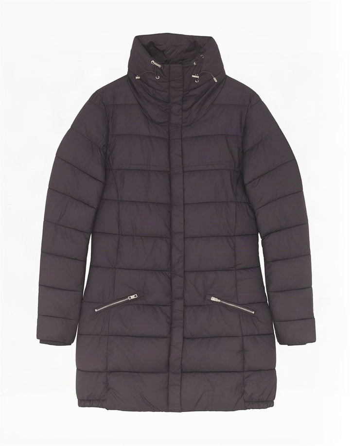 Massimo Dutti Manteau rembourré pour femme UK 10 Small Bleu marine Polyester