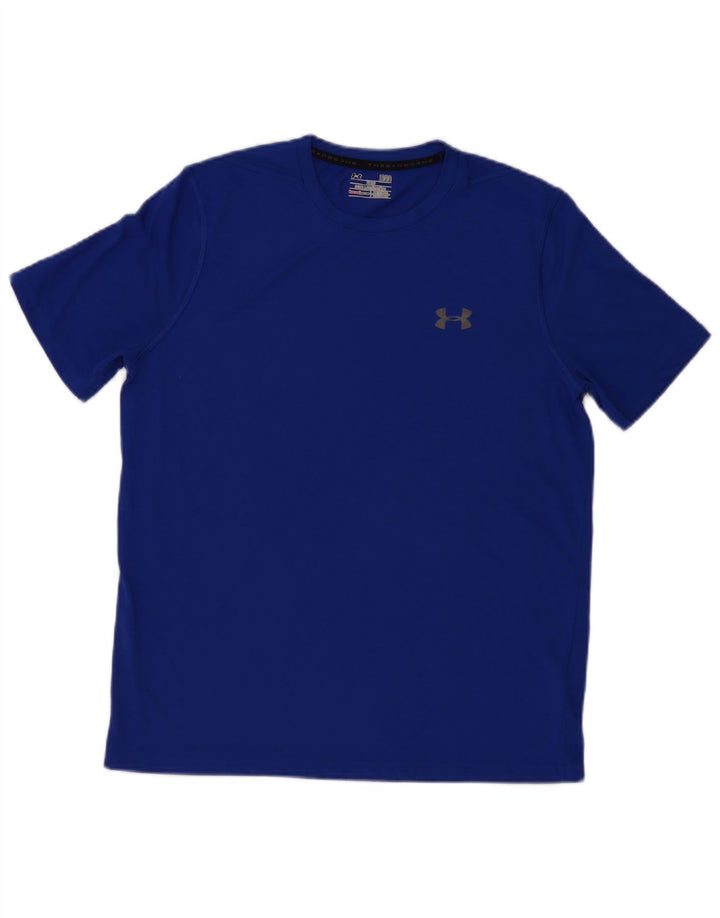 Under Armour Heat Gear T-Shirt Haut Homme Bleu Polyester