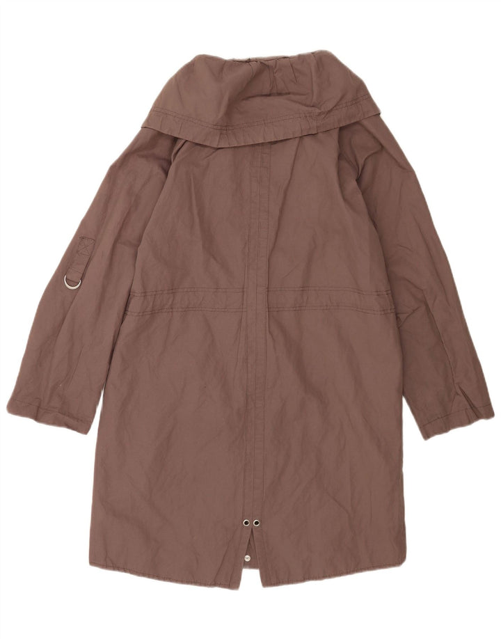 MINT VELVET Veste Parka surdimensionnée pour femme UK 10 Petit coton marron
