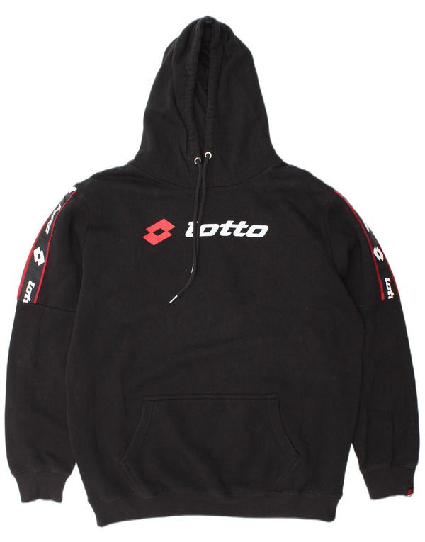 Lotto Pull à capuche graphique pour homme 2XL en coton noir