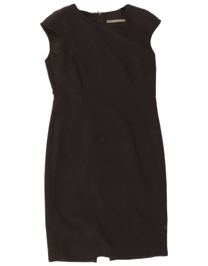 Zara Robe fourreau pour femme UK 18 XL Noir Polyester