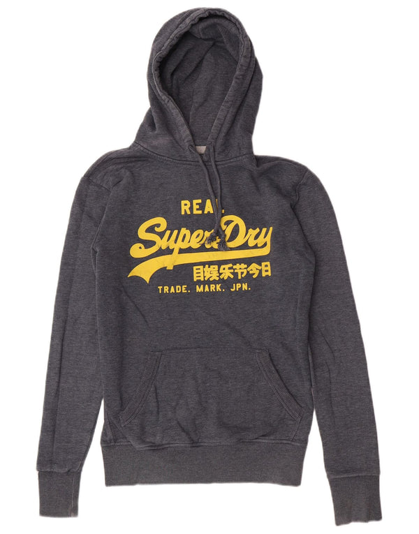 Superdry Pull à capuche graphique pour homme en coton bleu marine Small