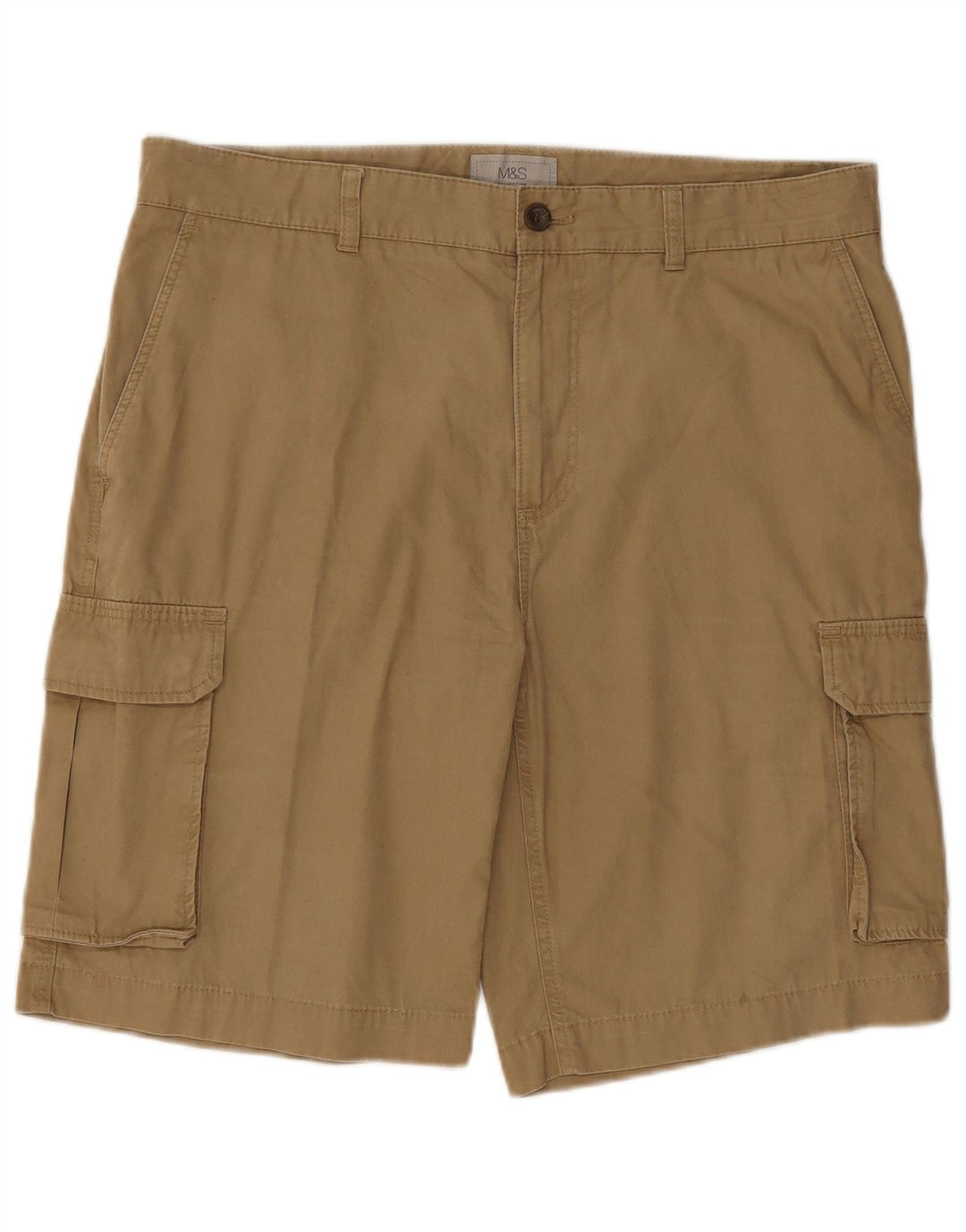 Marks & Spencer Short cargo pour homme W34 Grand coton beige