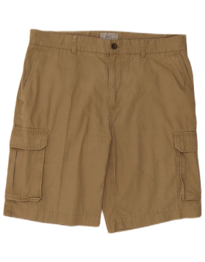Marks & Spencer Short cargo pour homme W34 Grand coton beige