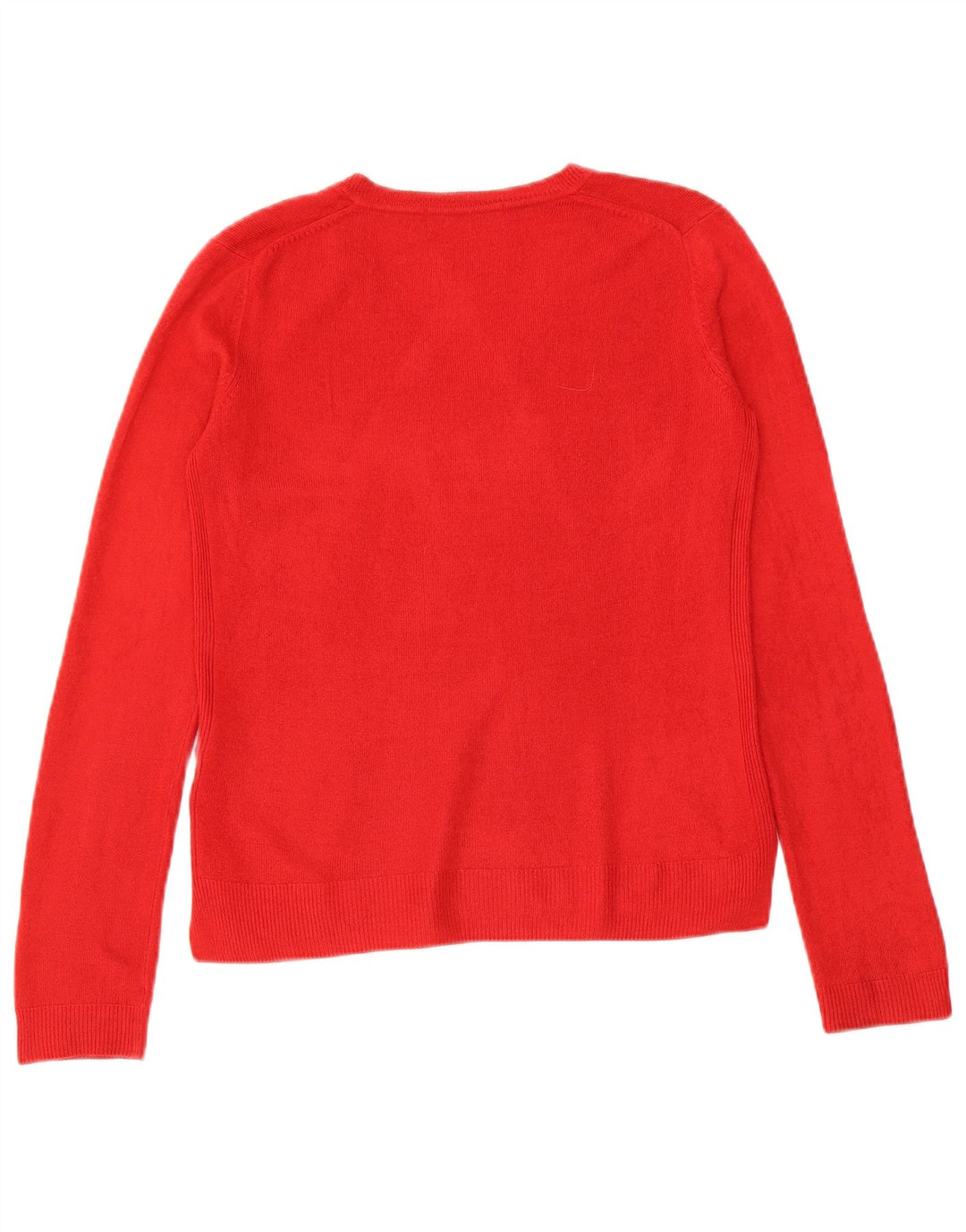 Marks & Spencer Pull col V pour femme UK 8 Petit Acrylique Rouge