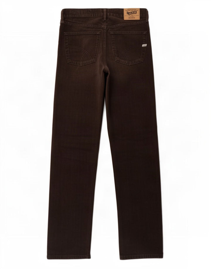 Gas Jean droit homme W30 L32 marron coton