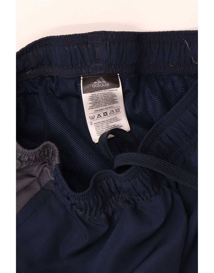 Adidas Pantalon de survêtement pour homme en polyester color block bleu marine moyen