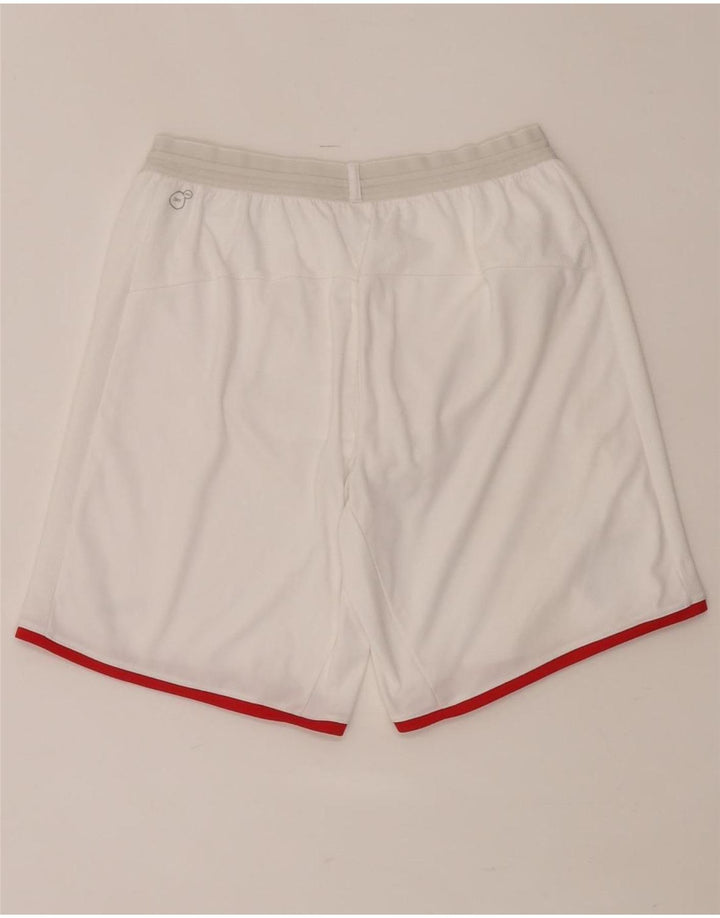 PUMA Short de Sport Homme Blanc Moyen Polyester