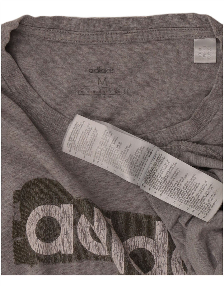 Adidas T-Shirt Graphique Homme Gris Moyen Coton