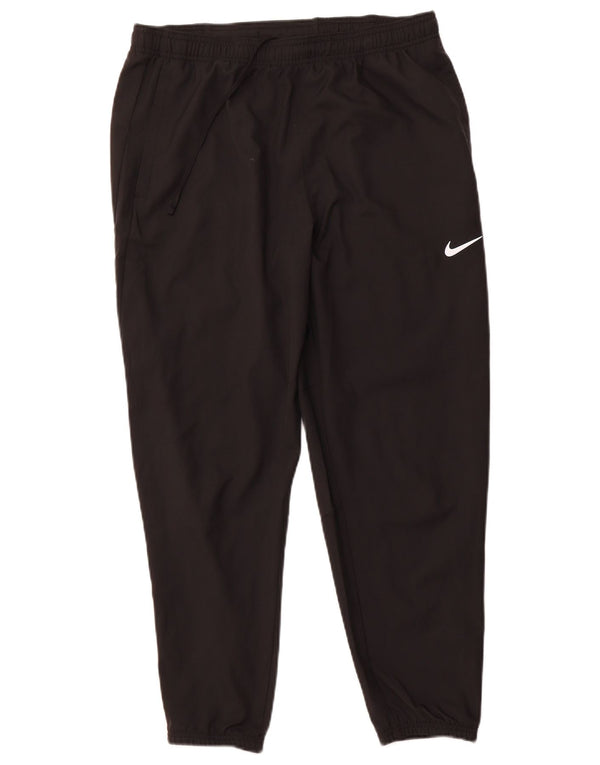 NIKE Pantalon de survêtement Dri Fit pour femme UK 14 Large Noir Polyester