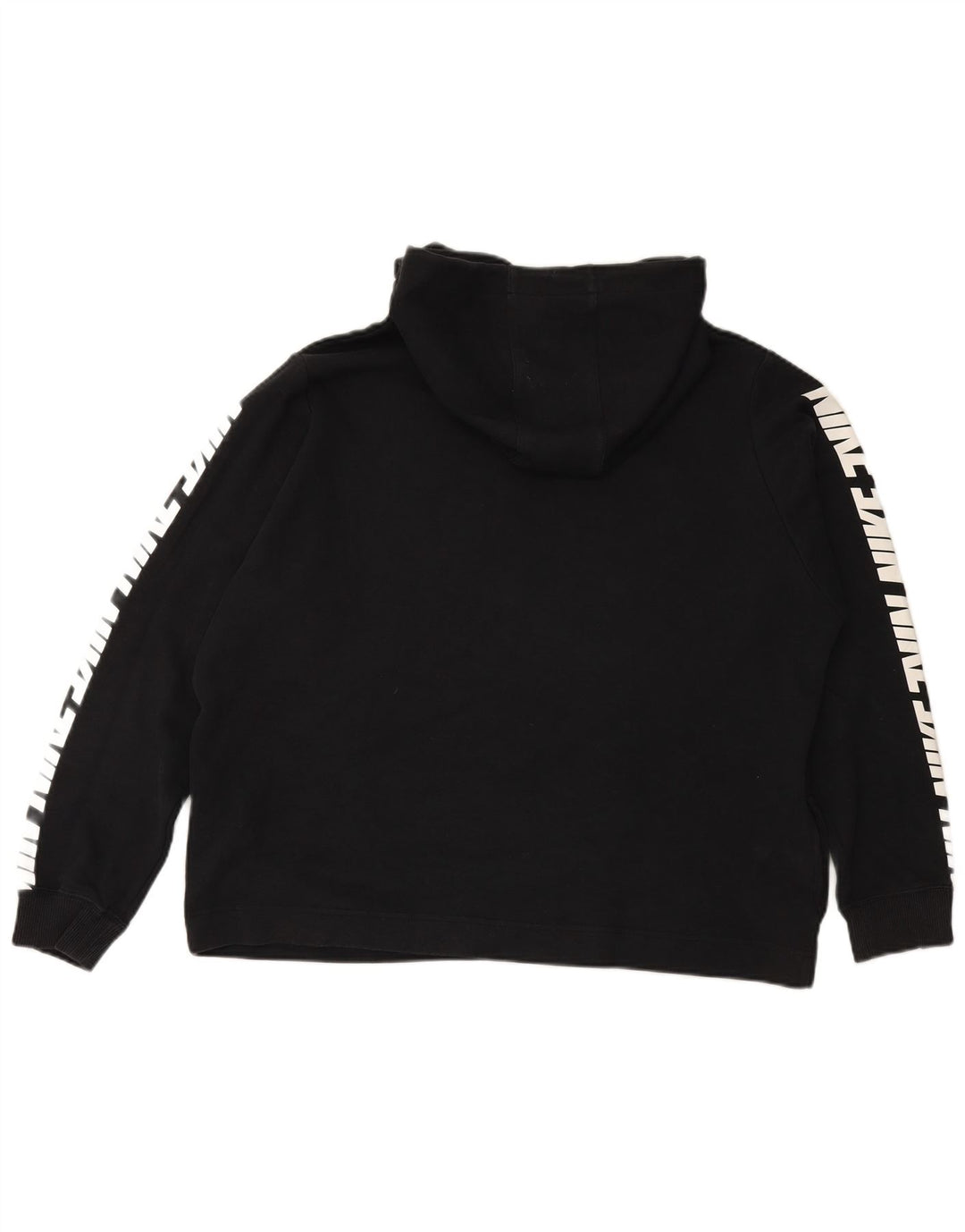 NIKE Pull à capuche surdimensionné graphique pour femme UK 18 XL Coton noir