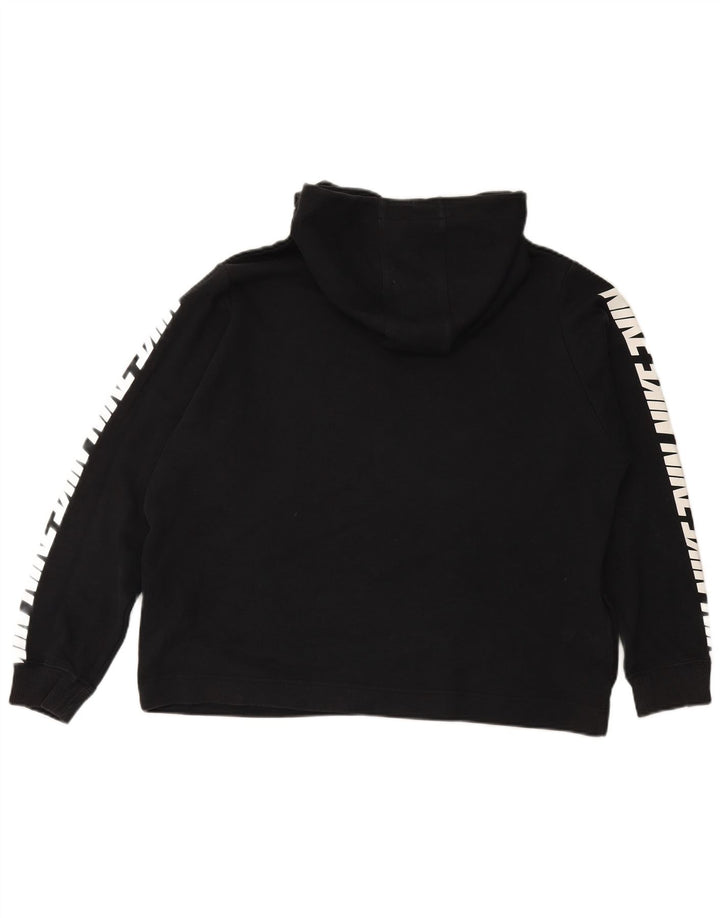 NIKE Pull à capuche surdimensionné graphique pour femme UK 18 XL Coton noir