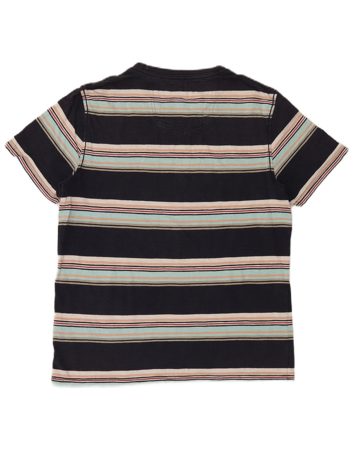 FAT FACE T-Shirt Homme Noir Moyen Rayé Coton