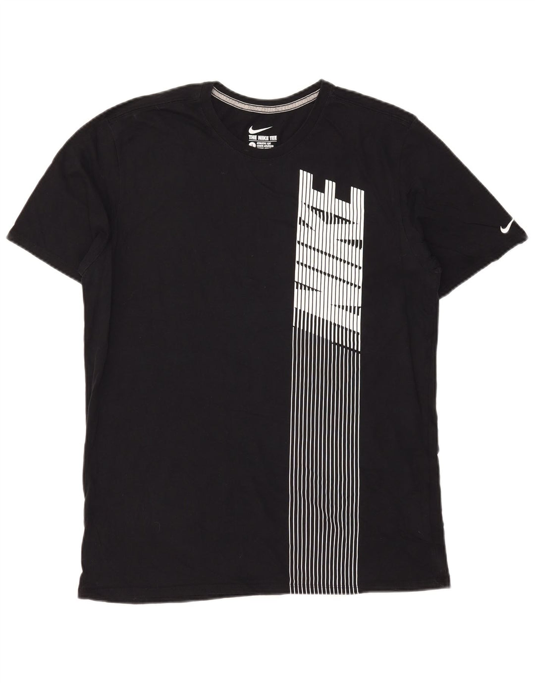 Nike Mens Athletic Cut Graphic T-Shirt Top Grand Noir Coton