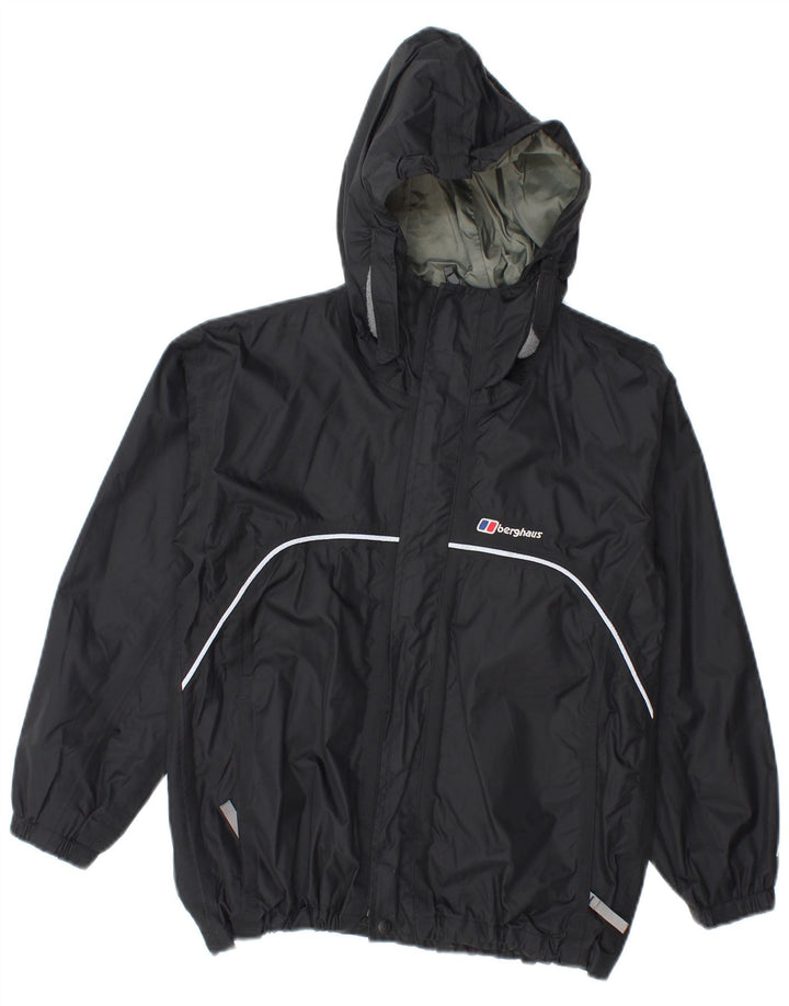 Berghaus Veste de Pluie à Capuche Garçon 9-10 Ans Nylon Noir
