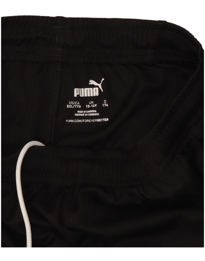 Puma Short de Sport Garçon 15-16 ans Noir Polyester