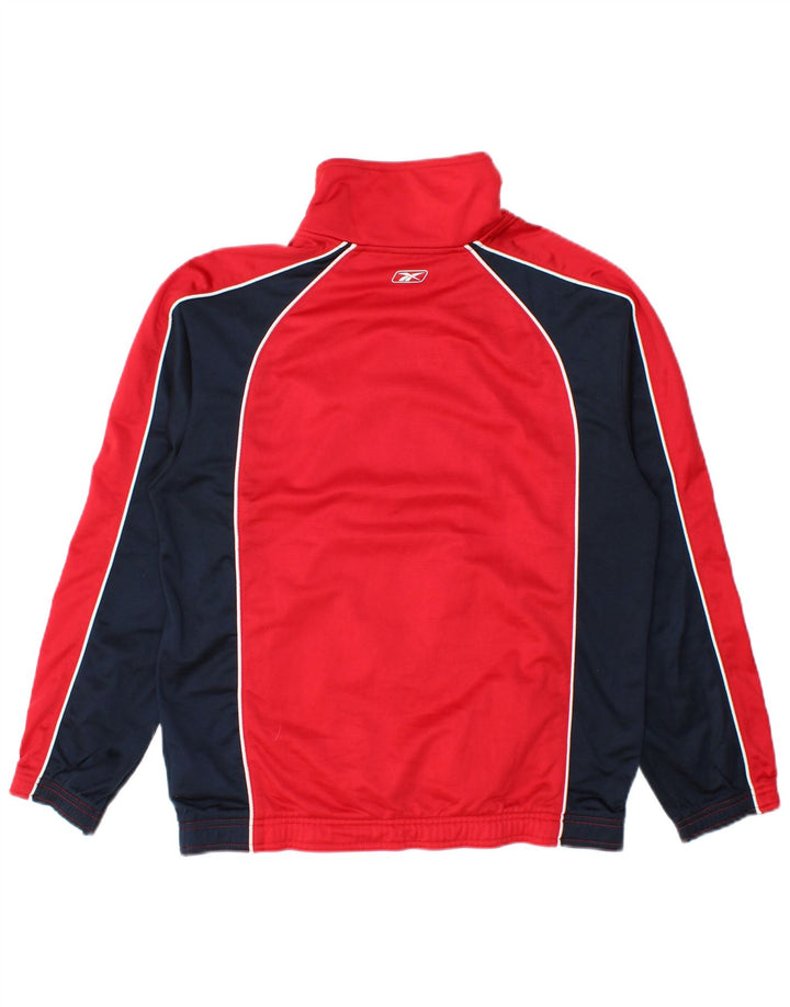 Reebok Veste de survêtement pour femme UK 44 Rouge moyen Polyester colour block