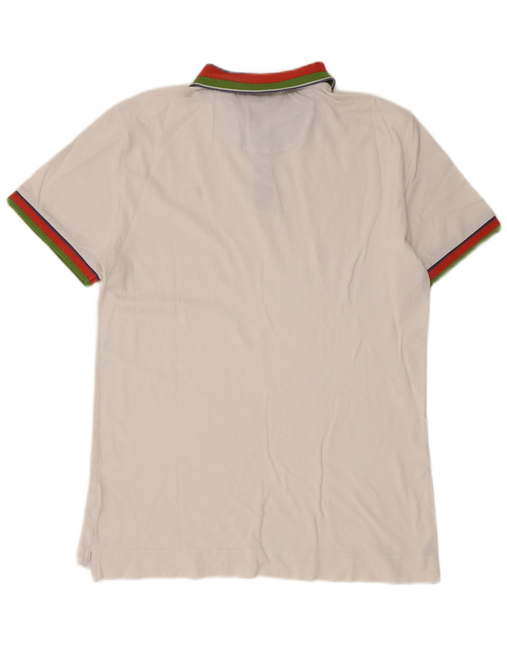 Trussardi Jeans Polo Homme Small Blanc Colourblock