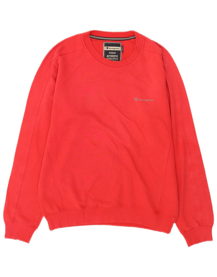 Champion Sweat-Shirt Homme Rouge Moyen Coton