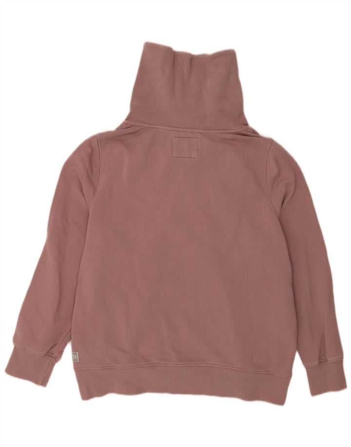 Fat Face Sweat-shirt surdimensionné à col zippé pour femme UK 16 Large Rose