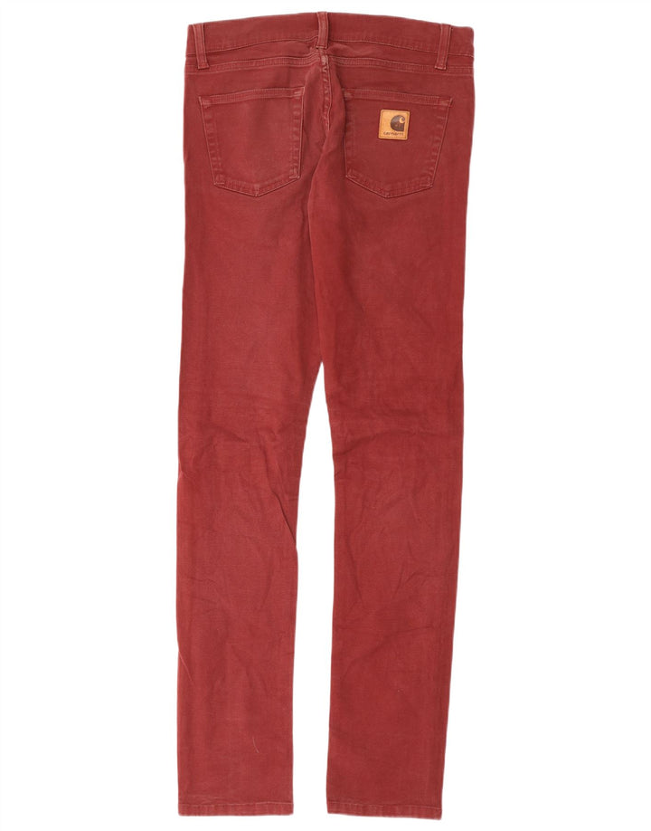 CARHARTT Pantalon décontracté slim femme W30 L34 Coton bordeaux
