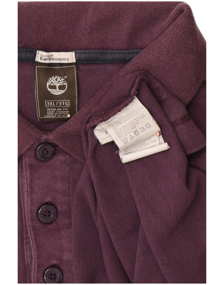 TIMBERLAND Polo à manches longues Earthkeepers pour homme, coupe régulière, 3XL, violet