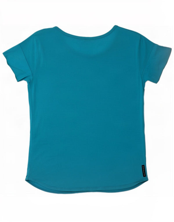 Armani Jeans T-Shirt Femme UK 12 Bleu Moyen