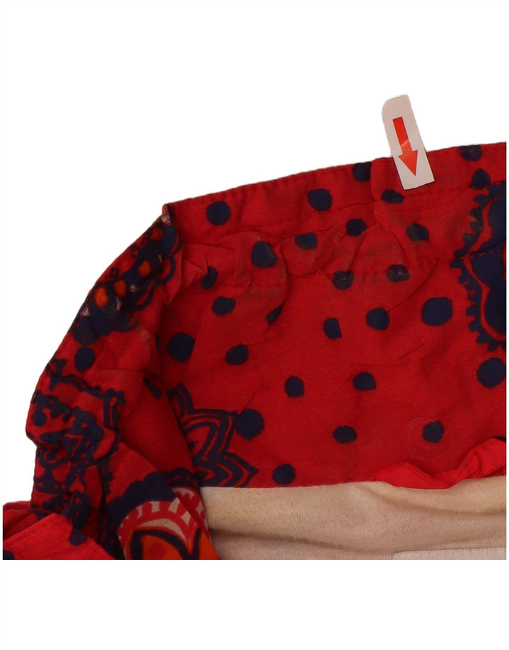 Etirel Veste Anorak surdimensionnée pour femme UK 14 Polyester floral rouge moyen