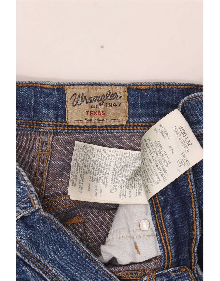 Wrangler Jean Droit Stretch Texas Homme W30 L32 Bleu Coton