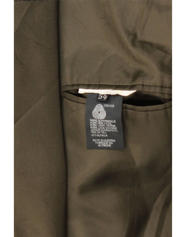 Steinbock Veste Blazer 2 Boutons Homme EU 54 2XL Kaki Laine Vierge