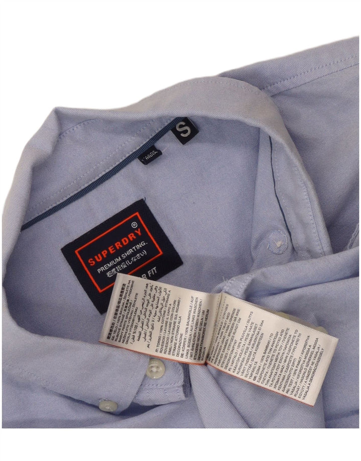 Superdry Chemise à manches courtes Regular Fit pour homme en coton bleu petit