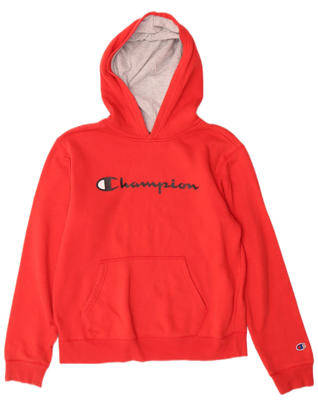 Champion Pull à capuche graphique pour garçon 13-14 ans XL Rouge Coton