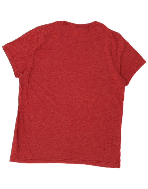 Abercrombie & Fitch Hommes Muscle T-Shirt Top XL Rouge Coton