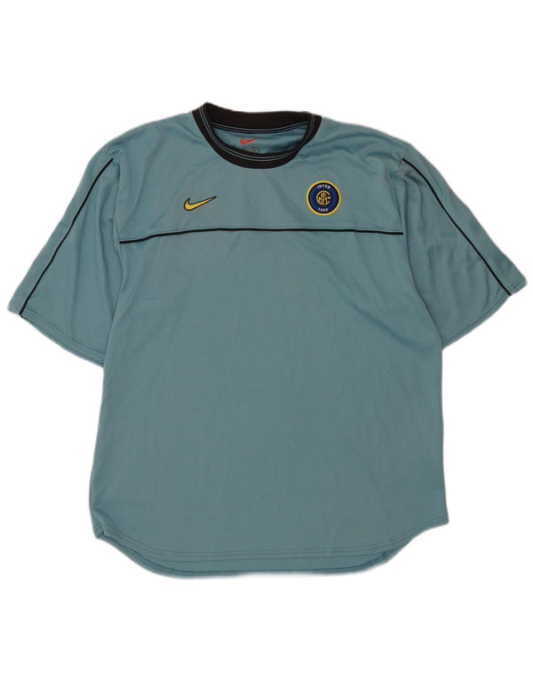 Nike Hommes Inter Milan T-Shirt Haut UK 42/44 Grand Bleu Polyester